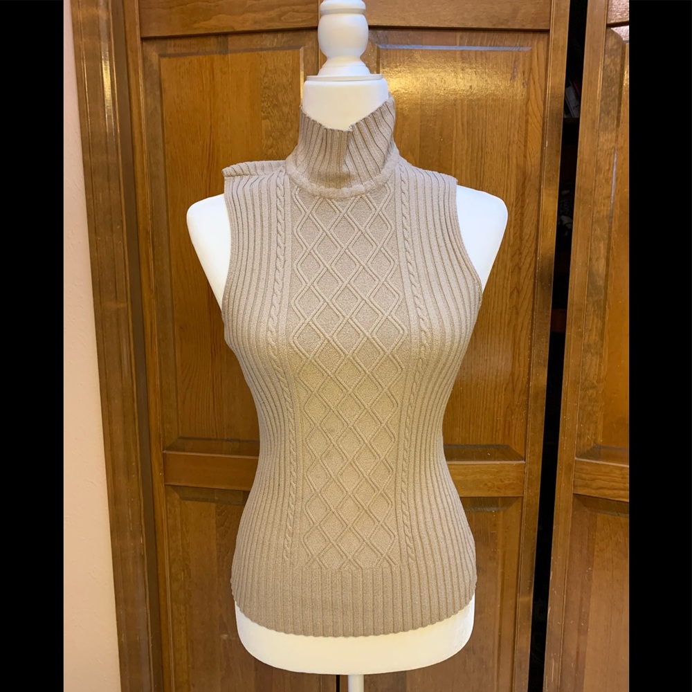 Sleeveless turtleneck
